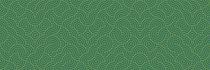 Seamless Asian Geometric Background Pattern with Oriental Elegance. Vintage Asian Inspired Geometric Abstract Design for Lunar New Year.