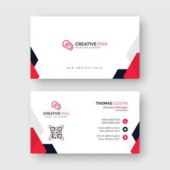 Naklejka na ściany i meble Creative Business Card Print Template. Visiting card for business and personal use. Flat Design. Stationery Design