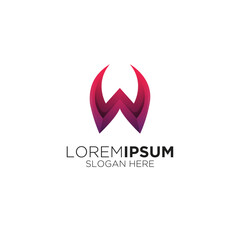 letter W horn logo