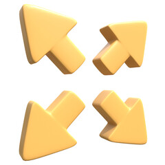 3D Arrow Yellow Icon