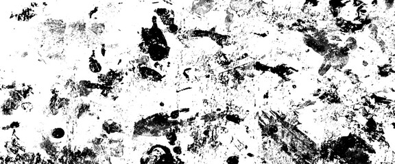 Vector abstract black paint grunge background, brush painted black, acrylic splashing black stuff from the brush with a transparent background.