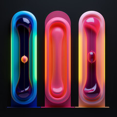 3D Abstract Gradient Shapes