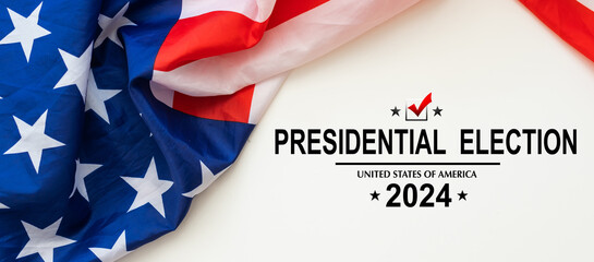 United States Elections. Beautiful invitation card for election day on the background of the US...