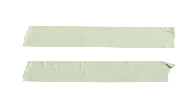 Long green paper masking tape