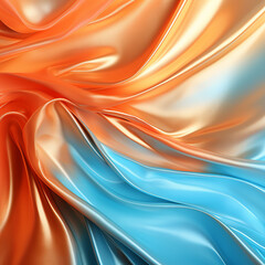 Teal and Orange Abstract Silky Art Backgrounds