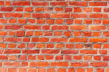 Red brick wall as an abstract background. Texture