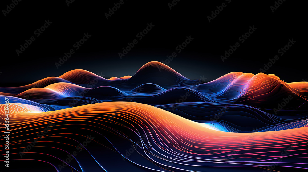 Poster curve mountain abstract background,created with generative ai tecnology.