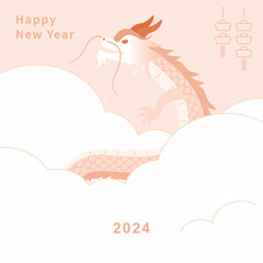 Chinese new year background template with dragon.