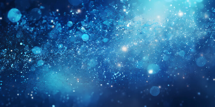 Abstract bright glitter blue background