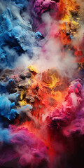 Colorful abstract background with smoke. Colorful explosion of colored smoke.