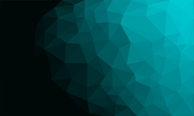 Black modern abstract background with turquoise green blue polygons.layered triangle mosaic shapes.geometric background vector design.