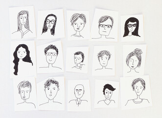 gezeichnete Gesichter © imaginando