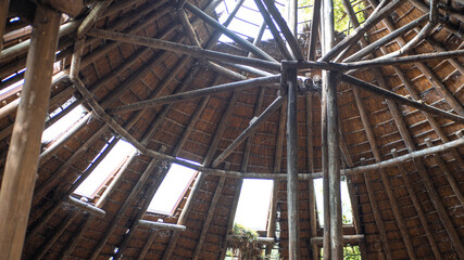 the roof of the church