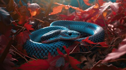 Obraz premium snake in a tree