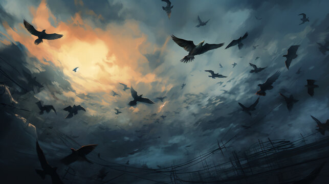 Flock of birds © Noman