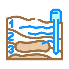 mining site plan color icon vector. mining site plan sign. isolated symbol illustration