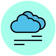 Foggy Vector Icon Design Illustration
