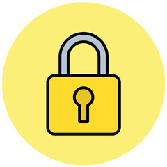 Padlock Vector Icon Design Illustration