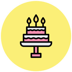 cake Vector Icon Design Illustration