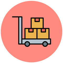Trolley Vector Icon Design Illustration