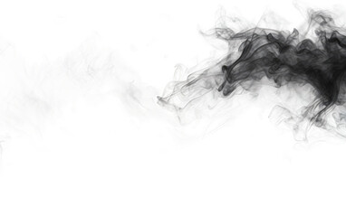 Foggy Smoke Puffs in Darkness on White or PNG Transparent Background.