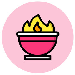 Cauldron Vector Icon Design Illustration