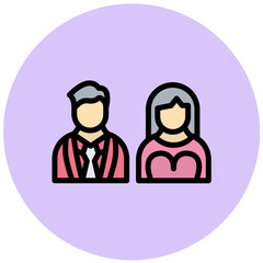 Couple Vector Icon Design Illustration