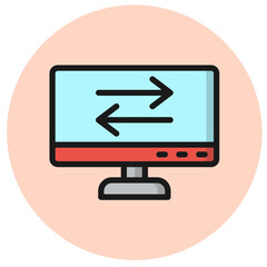 Data Transfer Vector Icon Design Illustration