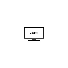 Teach monitor icon. Online Class Icon  isolated on white