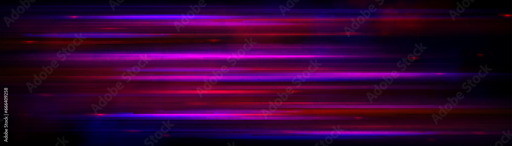 Poster pink and red line streaks with high speed motion light effect. realistic vector illustration of neon