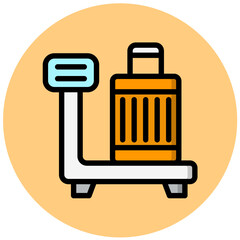 Luggage Scan Vector Icon Design Illustration