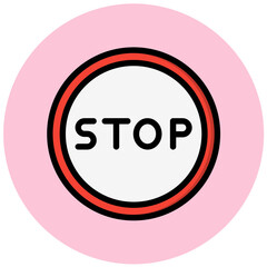 Stop Vector Icon Design Illustration