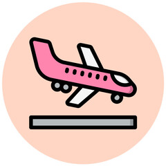 Landing Vector Icon Design Illustration