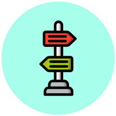 Direction Vector Icon Design Illustration