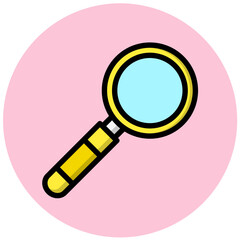 Magnifying Glass Vector Icon Design Illustration