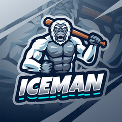 Iceman esport mascot logo design © JAMEN 