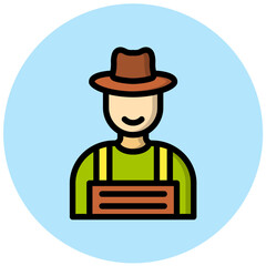 Farmer Vector Icon Design Illustration
