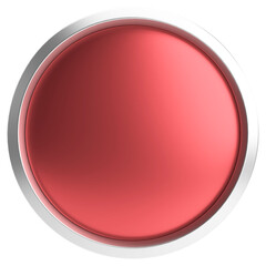 3D circle button. Empty button. 3D illustration.