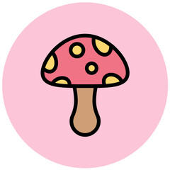 Mushroom Vector Icon Design Illustration