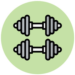 Barbell Vector Icon Design Illustration