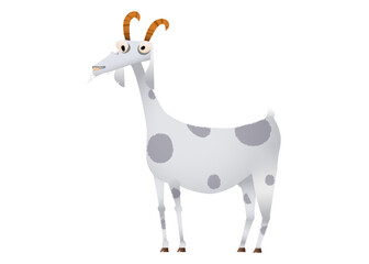 goat character isolated for rigging