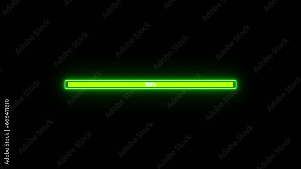 Aufkleber waiting loading bar animation on black background, loading bar, progress bar.