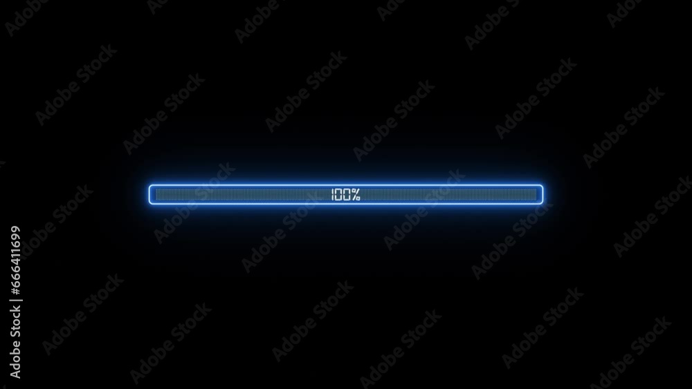 Aufkleber waiting loading bar animation on black background, loading bar, progress bar.