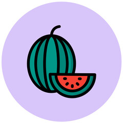 Watermelon Vector Icon Design Illustration