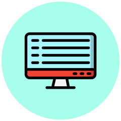 Computer Vector Icon Design Illustration