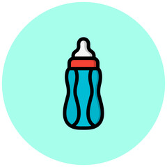 Baby Bottle Vector Icon Design Illustration