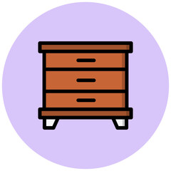 Cabinet Vector Icon Design Illustration