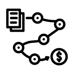 payroll processing line icon vector. payroll processing sign. isolated contour symbol black illustration
