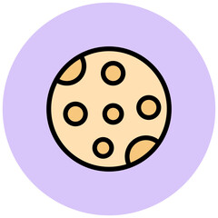 Fototapeta premium Full Moon Vector Icon Design Illustration