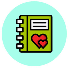 Diary Vector Icon Design Illustration